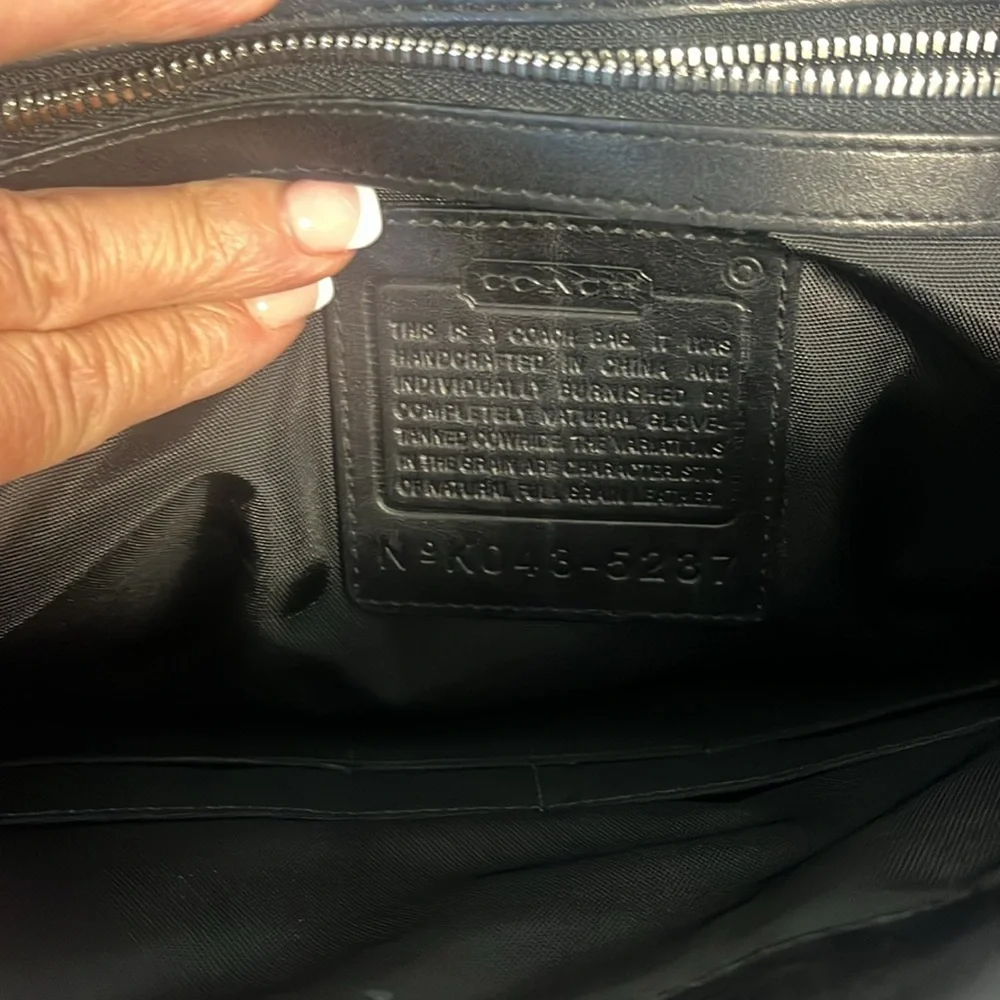 Vintage Coach supple black leather laptop, briefcase Crossbody J23-5237 unisex - Picture 6 of 12